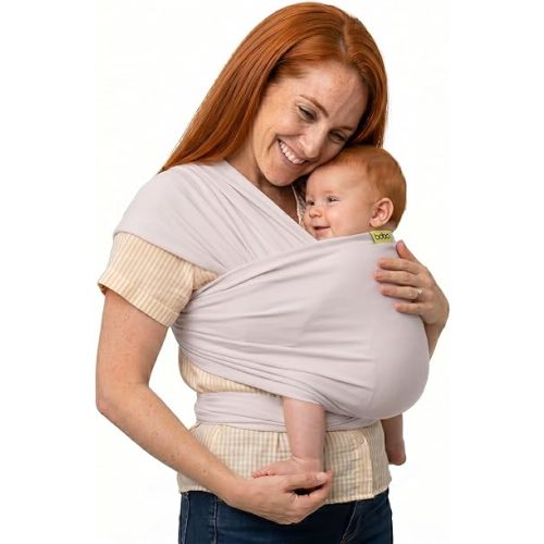 Boba Baby Wrap Carrier – Original Baby Sling Carrier for Newborns (7–35 lbs), Soft, Secure, Hands-Free & Ergonomic, Ideal for Comfortable Bonding, New Parents (Organic Stone)