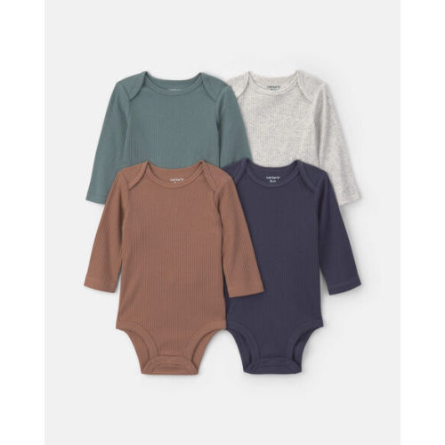 Baby Boy 4-Pack Long-Sleeve Multipack Bodysuits | Carter's