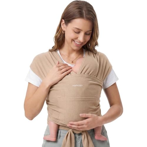 Momcozy Baby Wrap Carrier, Easy-On 2-Piece Design, Newborn to 33 lb