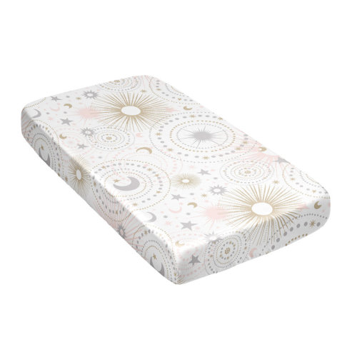 Sweet Jojo Designs Celestial Pink and Gold Satin Fitted Crib Sheet by Sweet Jojo Designs | Wayfair