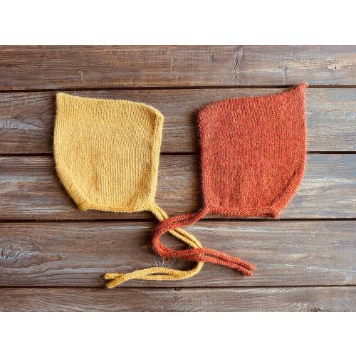 Baby Alpaca Bonnet: Hand Knit Pixie Hat with Ties