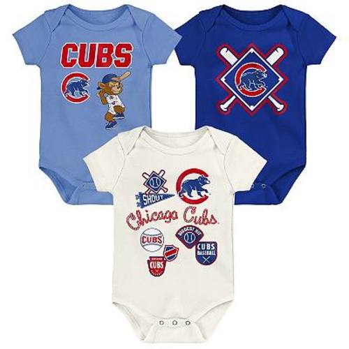 Infant Outerstuff Chicago Cubs Home Plate 3-Piece Bodysuit Set