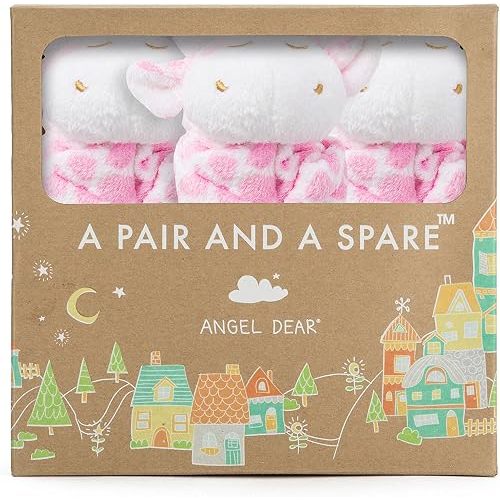 Angel Dear - Pink Giraffe, Pair and A Spare Blankie Set