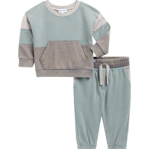 Splendid Washed Colorblock Sweatshirt & Joggers Set | Nordstromrack