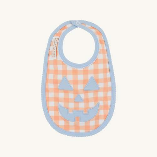 Burp Me Bib - Seashore Sherbet Gingham & Beale Street Blue