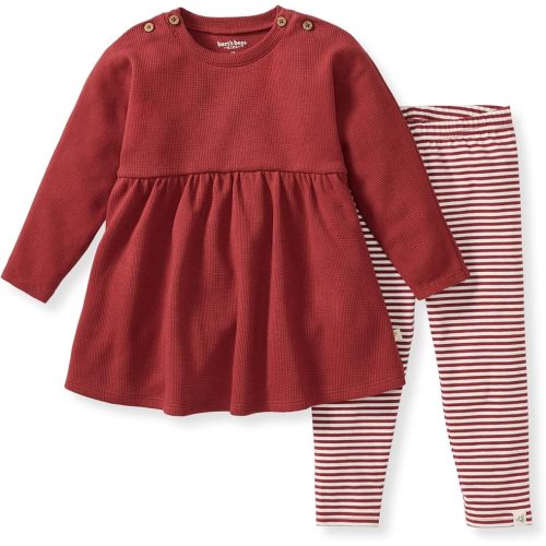 Burt's Bees Baby Baby Girls Long Sleeve Top and Pant Set, 100% Organic Cotton Outfit
