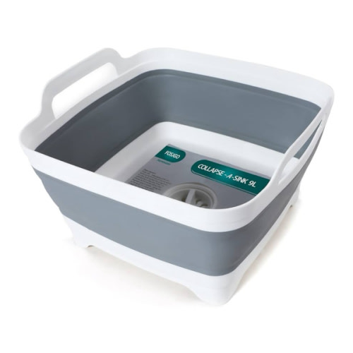 FOSJGO Collapsible Dish Basin with Drain Plug