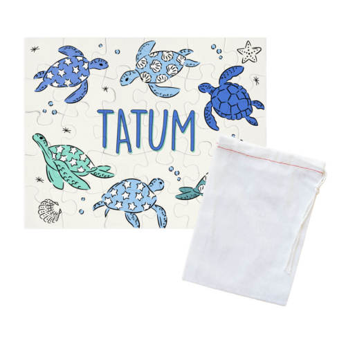 Kids Personalized 30 Piece Puzzle | Sea Turtle Splash