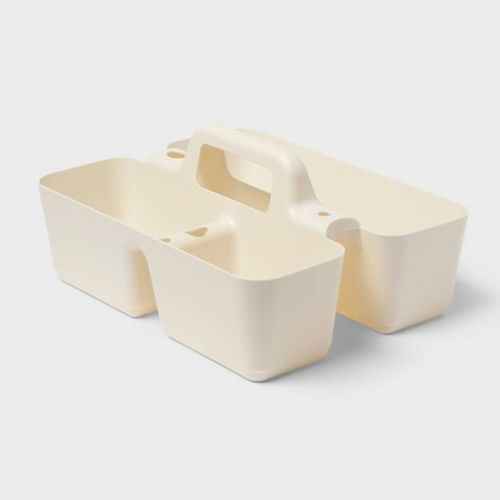 Large Plastic Dorm Shower Caddy Ivory&nbsp;- Room Essentials™