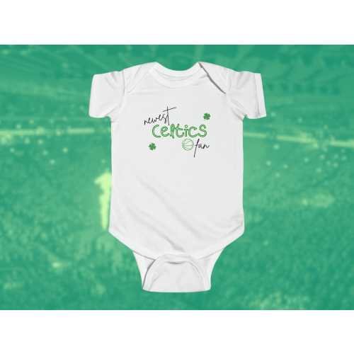 Cutest basketball fan bodysuit, Celtics basketball, Boston bodysuit, baby shower gift, basketball season baby bodysuit, Celtics bodysuit