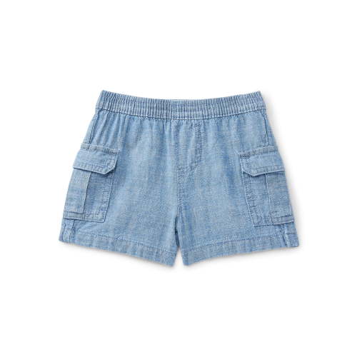 Wonder Nation Baby Boys Cotton Chambray Cargo Shorts, Sizes 0M-24M