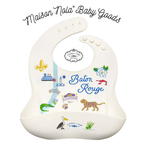 Maison Nola Baton Rouge Map Silicone Bib