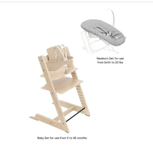 Tripp Trapp High Chair & Newborn Set - Natural