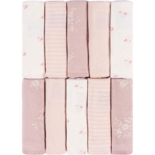 Just Born Lot de 10 débarbouillettes - Rose