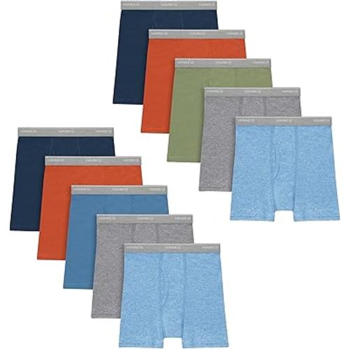 Hanes Boys' Underwear, Boxer Briefs for Boys and Toddlers, Soft Cotton, 7 and 10 Packs