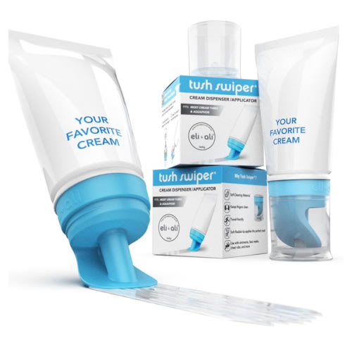 Eli & Ali Tush Swiper - Diaper Rash Cream & Butt Paste Applicator - Universal Fit for Most Diaper Creams | Mess-Free & Hygienic Alternative to Cream Spatula - Carry Less Baby Gear - Blue, 2 Pack