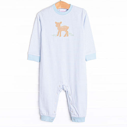 Fawn and Games Applique Romper, Blue
–
Stitchy Fish