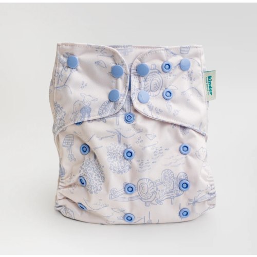 Animals and Insects: Essentials Pocket Cloth Diaper with Athletic Wicking Jersey, Grows with your Baby
