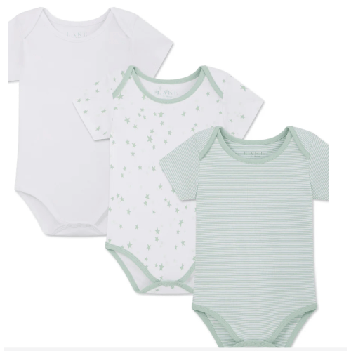 Baby Bodysuit Bundle in Parisian Green