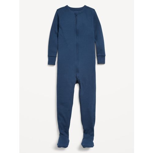 Snug-Fit 2-Way-Zip Ribbed Pajama One-Piece for Toddler & Baby | Old Navy
