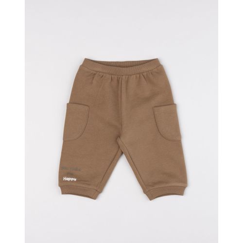 Pantalone felpato bimbo marrone con tasconi - Prénatal
