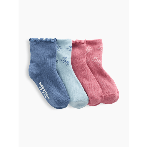 Baby & Toddler Floral Ruffle Crew Socks (4-Pack)