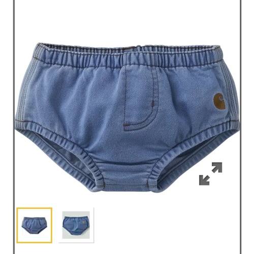 Elastic Waistband Denim Diaper Cover Carhartt