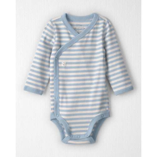 Baby Organic Cotton Wrap Bodysuit in Stripes - Little Planet | Carter's