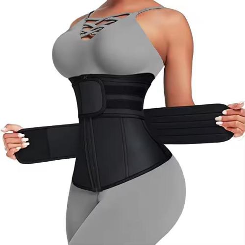 Sports sweating postpartum body sculpting double belt zipper - TikTok Shop