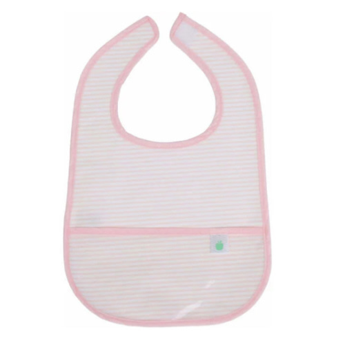 The Wipe It Bib, Pink Stripe - Apple of My Isla Bibs | Maisonette