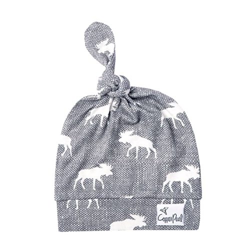 Baby Beanie Hat Top Knot Stretchy Soft"Scout" by Copper Pearl