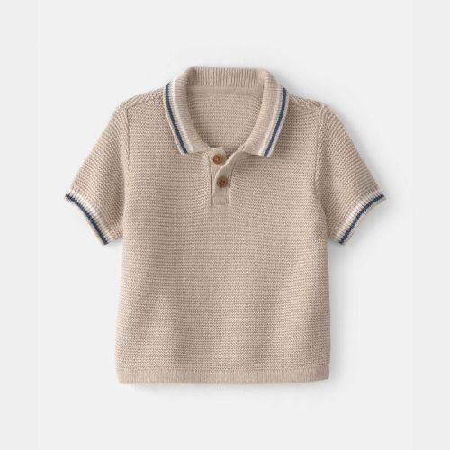 Baby Boy Polo Shirt - Brown | Carter’s Oshkosh Canada