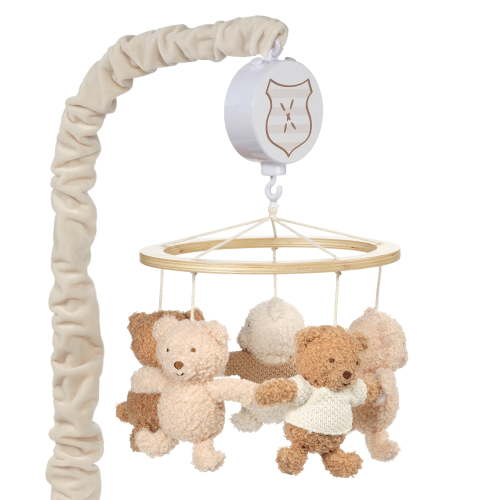 Lambs & Ivy Teddy Bear Musical Infant Baby Crib Mobile Soother Toy