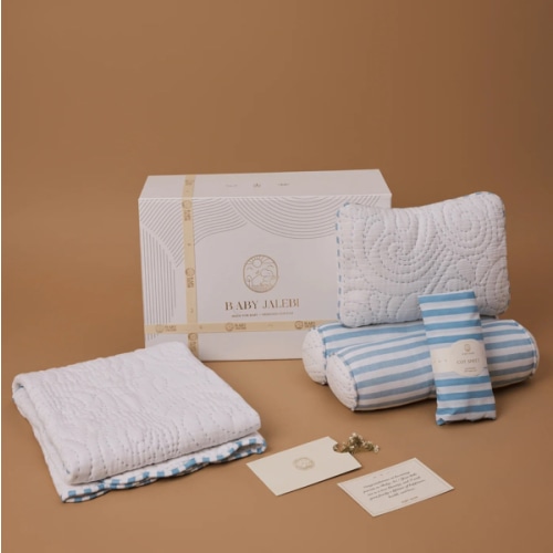 Heirloom Blue Cot Bedding Set