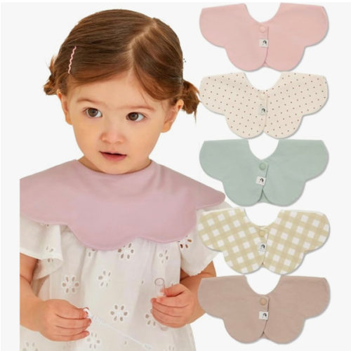 Konny Baby Bib 3/5/7-Pack Set, 360 ​​° Rotate, Soft and Absorbent Drooling for Toddler Boys Girls Baby Essentials