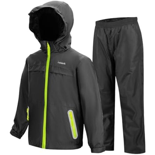 Kids Rain Suit Boys Girls Rain Gear Waterproof Youth Rain Jacket and Pants for Golf Fishing
