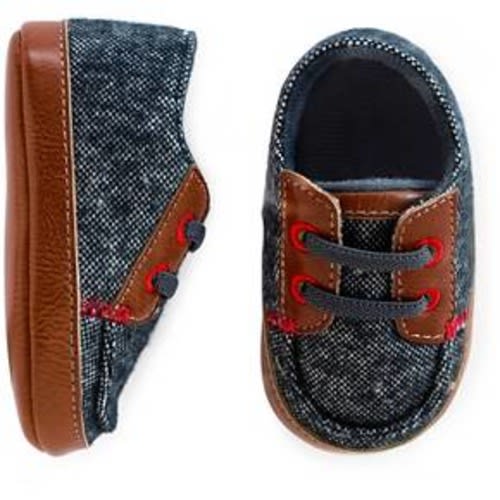 Baby Boys' Sneaker - Grey/Brown 0-3 M