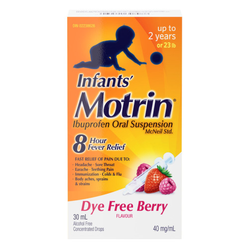 Motrin Infants' Ibuprofen Oral Suspension Concentrated Drops Berry
