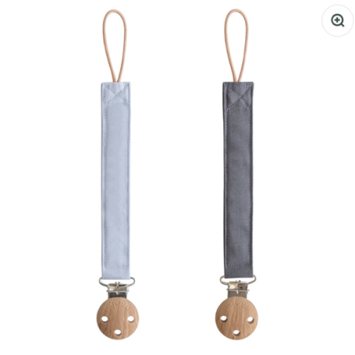 Linen Pacifier Clip (2 Pack)