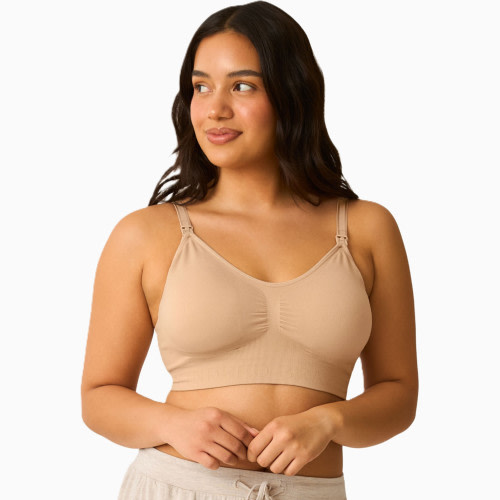 Kindred Bravely Simply Sublime Seamless Nursing Bra For Breastfeeding - Beige, Large