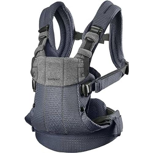 BabyBjörn Baby Carrier Harmony, Anthracite, 3D Mesh | 3-in-1 Ergonomic Baby Carrier; Newborn, Facing-In, Outward-Facing, and Back Carrying Positions Supported (7-40 lbs), Newborn to Toddler