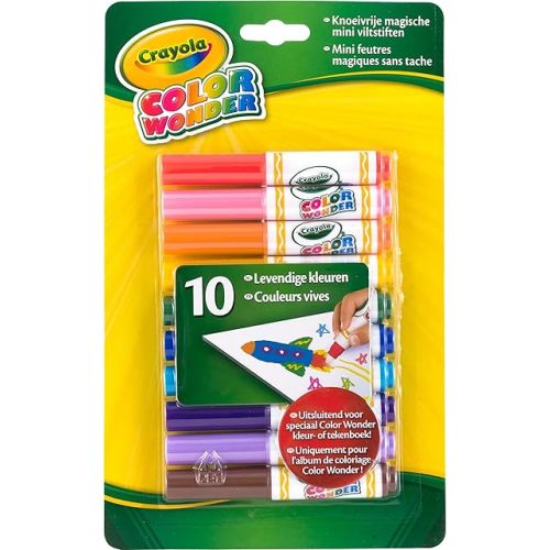 Crayola Color Wonder Markers, Mess Free Coloring, 10 Count, Age 3, 4, 5, 6
