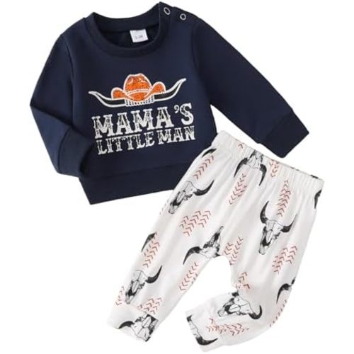 Yvowming Baby Boy Clothes Fall Clothes Truck Print Long Sleeve Pullover Tops + Pant Sets Toddler Winter Outfits