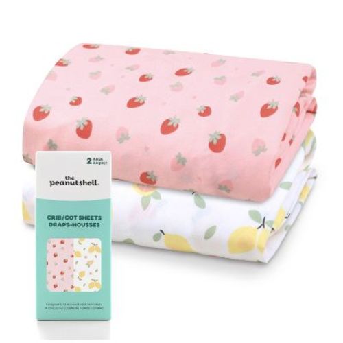 The Peanutshell Baby Crib Sheets, Fitted Crib Sheet, 28" x 52", 2 Pack