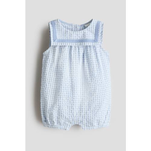 COTTON SEERSUCKER ROMPER SUIT