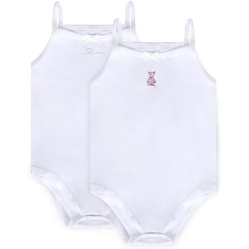 Feathers Tank Top Bodysuits for Baby Girl (2 Pack) Super Soft One-Piece Toddler Bodysuit