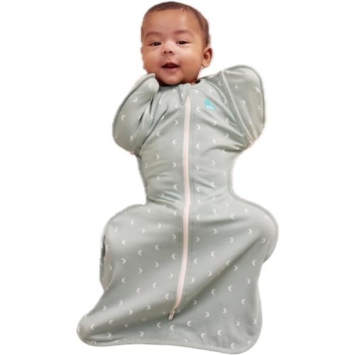 Love to Dream Swaddle UP, Baby Sleep Sack 10. TOG, Self-Soothing Swaddles for Newborns, Improves Sleep, Snug Fit Helps Calm Startle Reflex, Newborn Essentials for Baby, Small 8-13lbs, Moon Olive