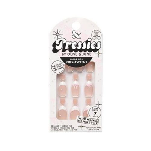 Olive & June Pressies Fake Nails - S/M Round - Je Ne Sais Cute - 28ct