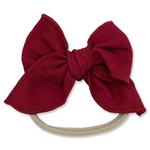 Red Waffle Long John Nylon Band Headband