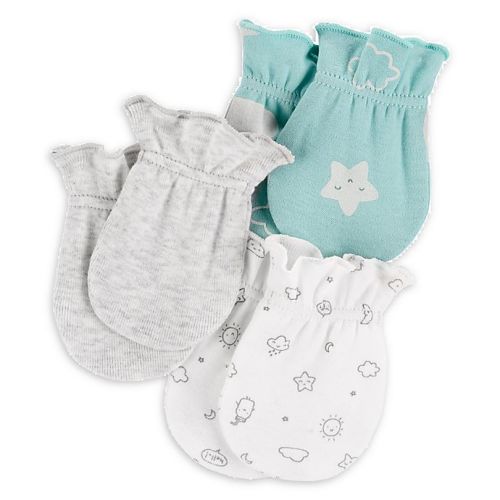 carter's® 3-Pack Clouds Mittens in White